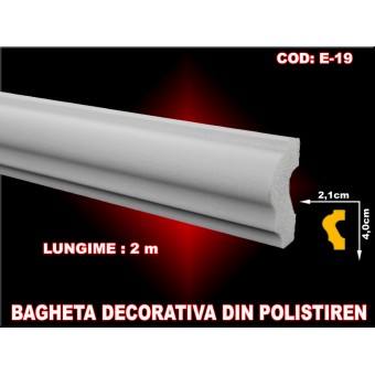 Bagheta-bordura din polistiren E-19